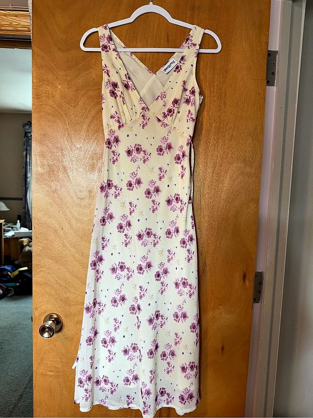 Princess Polly Nellie Midi Dress Yellow Floral White & Pink Small